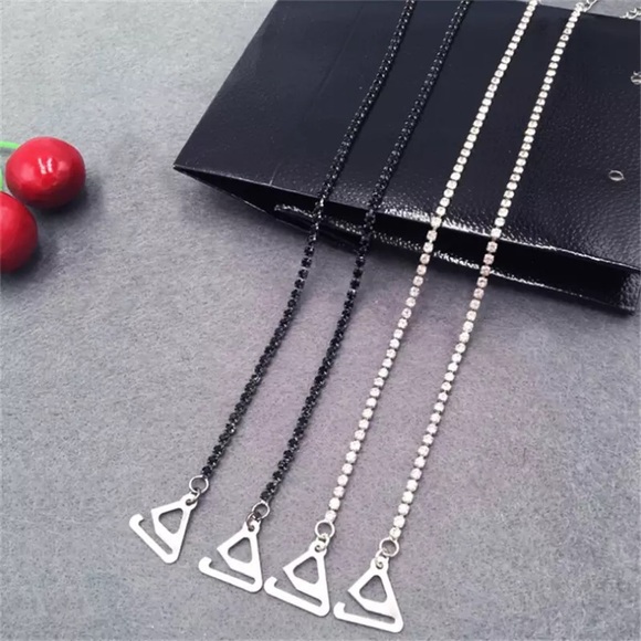 New! Fancy Bra Straps Pearl/Rhinestone - Picture 5 of 8